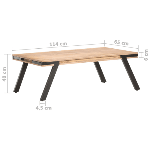 Mesa de Centro, Mesa baixa, 114x65x40 cm madeira de mangueira maciça Mesa de Centro, Mesa baixa, 114x65x40 cm madeira de mangueira maciça