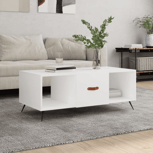 Mesa de Centro, Mesa baixa, 102x50x40 cm madeira processada branco Mesa de Centro, Mesa baixa, 102x50x40 cm madeira processada branco