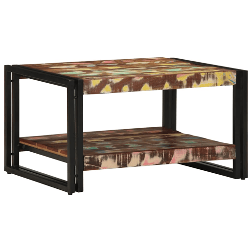 Mesa de Centro, Mesa baixa, multicor 70x50x38 cm madeira maciça recuperada Mesa de Centro, Mesa baixa, multicor 70x50x38 cm madeira maciça recuperada