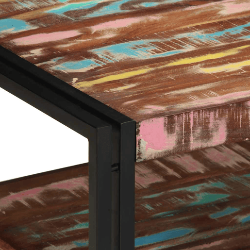 Mesa de Centro, Mesa baixa, multicor 70x50x38 cm madeira maciça recuperada Mesa de Centro, Mesa baixa, multicor 70x50x38 cm madeira maciça recuperada