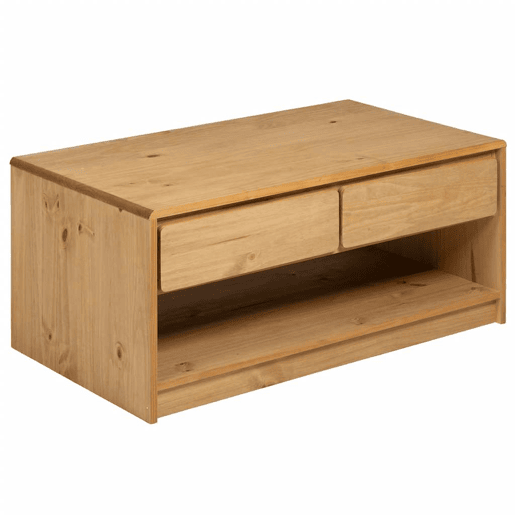 Mesa de Centro, Mesa baixa SAUDA 99x55x45 cm pinho maciço cor carvalho Mesa de Centro, Mesa baixa SAUDA 99x55x45 cm pinho maciço cor carvalho