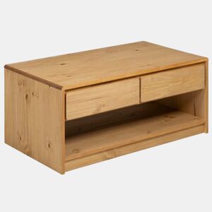 Mesa de Centro, Mesa baixa SAUDA 99x55x45 cm pinho maciço cor carvalho
