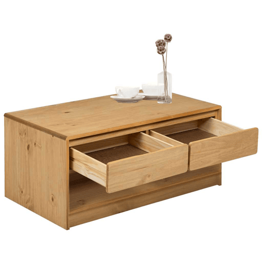 Mesa de Centro, Mesa baixa SAUDA 99x55x45 cm pinho maciço cor carvalho Mesa de Centro, Mesa baixa SAUDA 99x55x45 cm pinho maciço cor carvalho