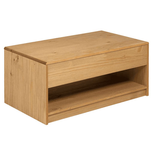 Mesa de Centro, Mesa baixa SAUDA 99x55x45 cm pinho maciço cor carvalho Mesa de Centro, Mesa baixa SAUDA 99x55x45 cm pinho maciço cor carvalho