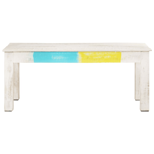 Mesa de Centro, Mesa baixa, 110x60x45cm madeira de mangueira maciça branco Mesa de Centro, Mesa baixa, 110x60x45cm madeira de mangueira maciça branco
