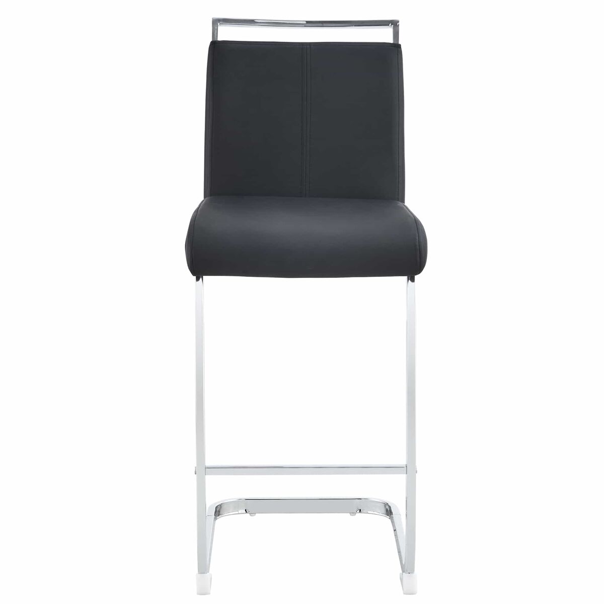 Taburetes de bar 2 pcs - estilo nórdico, multifunción, pu - negro+plata