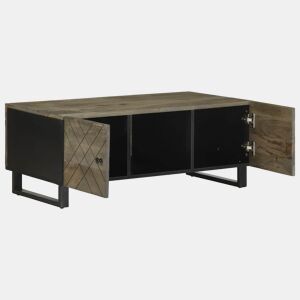 Mesa de Centro, Mesa baixa, 100x54x40 cm madeira de mangueira maciça preto