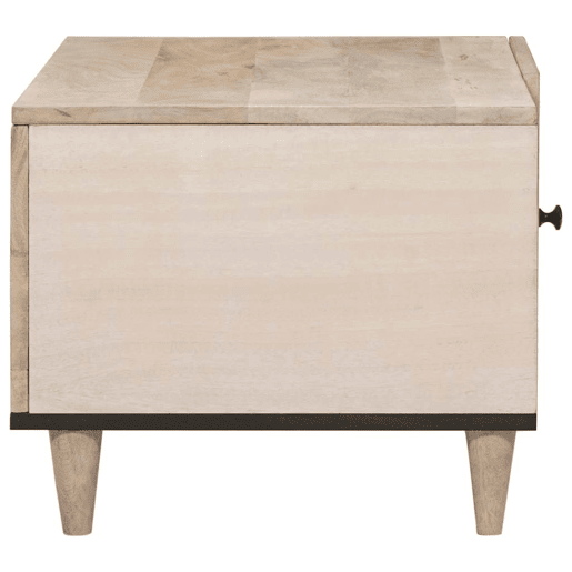 Mesa de Centro, Mesa baixa, Bege 80 x 50 x 40 cm Madeira de acácia maciça Mesa de Centro, Mesa baixa, Bege 80 x 50 x 40 cm Madeira de acácia maciça