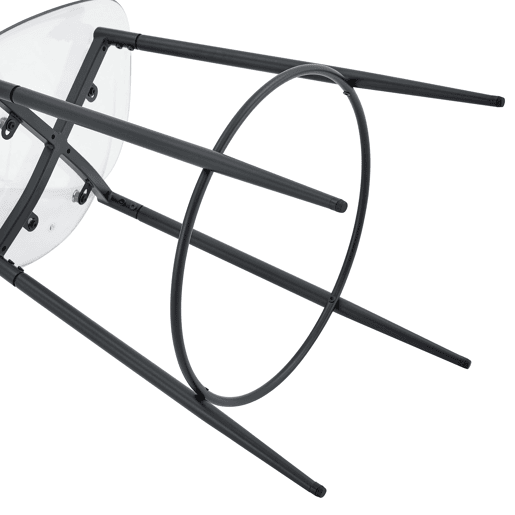 Conjunto de 2 bancos transparentes - Design flutuante - Pernas de metal preto - Ideal para cozinhas abertas modernas - Cor: preto, transparente