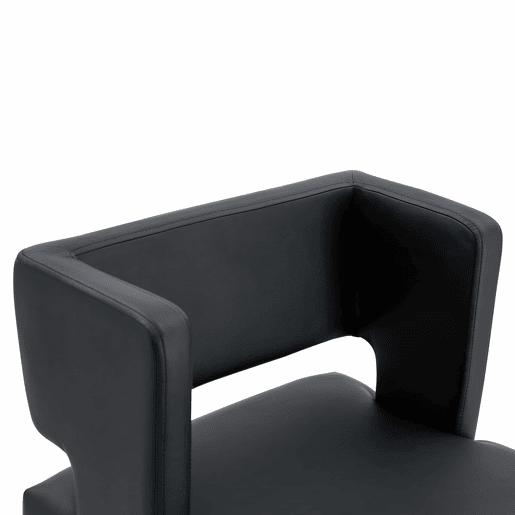 Bancos de bar 2 unidades - estilo nórdico, design quadrado, pernas metálicas pretas - Preto Bancos de bar 2 unidades - estilo nórdico, design quadrado, pernas metálicas pretas - Preto