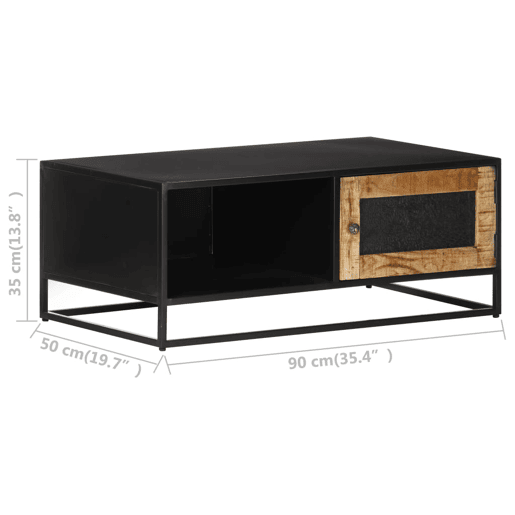 Mesa de Centro, Mesa baixa, 90x50x35 cm madeira de mangueira áspera Mesa de Centro, Mesa baixa, 90x50x35 cm madeira de mangueira áspera