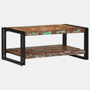 Mesa de Centro, Mesa baixa, multicor 90x50x38 cm madeira maciça recuperada