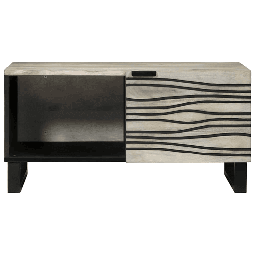 Mesa de Centro, Mesa baixa, Bege e Preto 80 x 50 x 40 cm Mesa de Centro, Mesa baixa, Bege e Preto 80 x 50 x 40 cm