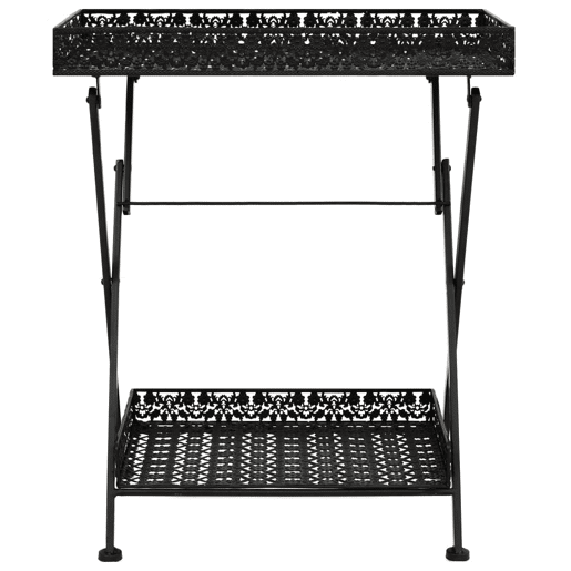 Mesa de Centro, Mesa baixa dobrĂ¡vel estilo vintage metal 58x35x72 cm preto Mesa de Centro, Mesa baixa dobrĂ¡vel estilo vintage metal 58x35x72 cm preto