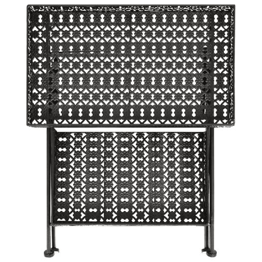 Mesa de Centro, Mesa baixa dobrĂ¡vel estilo vintage metal 58x35x72 cm preto Mesa de Centro, Mesa baixa dobrĂ¡vel estilo vintage metal 58x35x72 cm preto