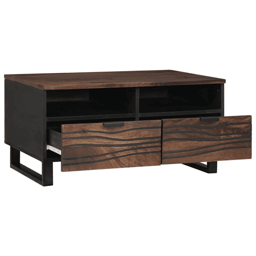 Mesa de Centro, Mesa baixa, com gaveta Marrom e Preto 80 x 54 x 40 cm Mesa de Centro, Mesa baixa, com gaveta Marrom e Preto 80 x 54 x 40 cm