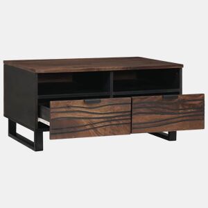 Mesa de Centro, Mesa baixa, com gaveta Marrom e Preto 80 x 54 x 40 cm