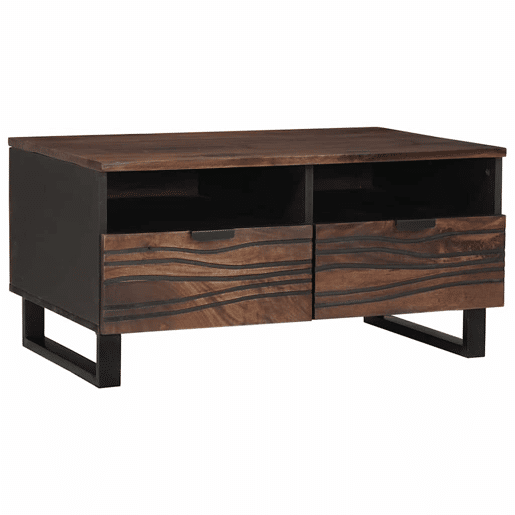 Mesa de Centro, Mesa baixa, com gaveta Marrom e Preto 80 x 54 x 40 cm Mesa de Centro, Mesa baixa, com gaveta Marrom e Preto 80 x 54 x 40 cm