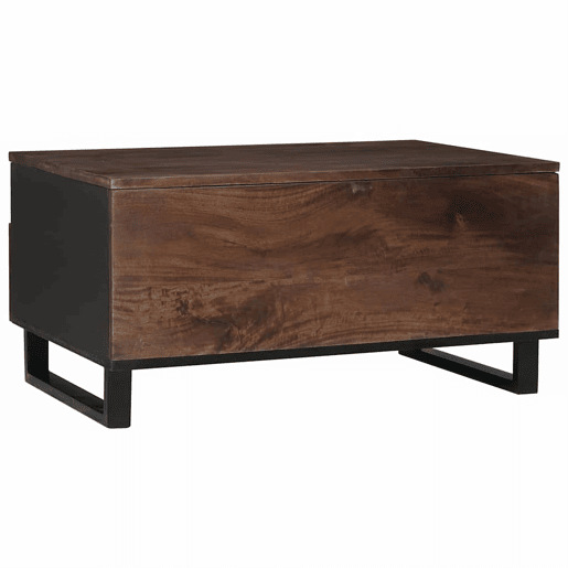 Mesa de Centro, Mesa baixa, com gaveta Marrom e Preto 80 x 54 x 40 cm Mesa de Centro, Mesa baixa, com gaveta Marrom e Preto 80 x 54 x 40 cm