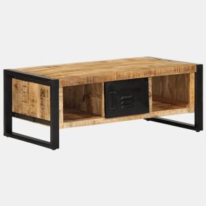 Mesa de Centro, Mesa baixa, 90x50x36 cm madeira de mangueira áspera maciça