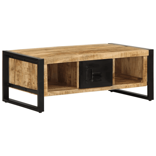 Mesa de Centro, Mesa baixa, 90x50x36 cm madeira de mangueira áspera maciça