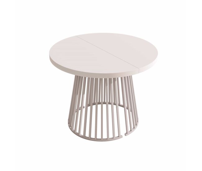 Mesa de comedor extensible 100/138/176x100 cm - diseño telescópico de 2 piezas, tablero grueso, estilo minimalista para 4-8 personas - cachemir