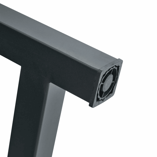Mesa de jantar retangular 160x90x76 cm - design industrial com prateleira multifuncional e pés de metal pretos - preto e nogueira