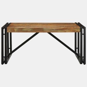 Mesa de Centro, Mesa baixa, multicor 80x80x35 cm madeira maciça recuperada
