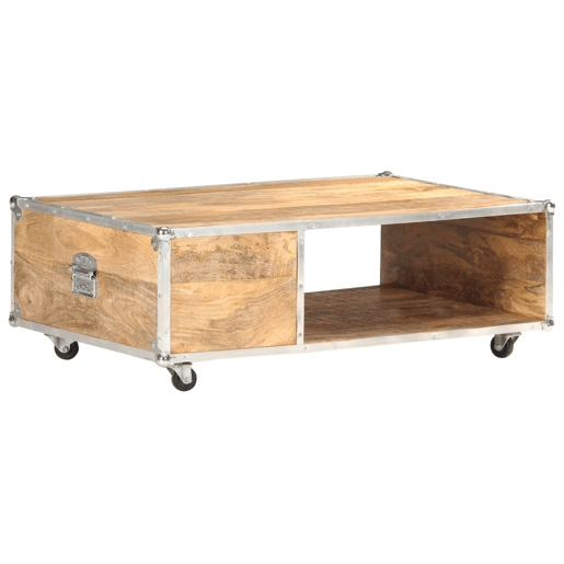Mesa de Centro, Mesa baixa, 89x59x33 cm madeira de mangueira áspera maciça Mesa de Centro, Mesa baixa, 89x59x33 cm madeira de mangueira áspera maciça