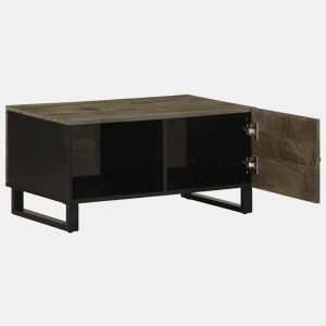 Mesa de Centro, Mesa baixa, 80x50x40 cm madeira de mangueira maciça preto