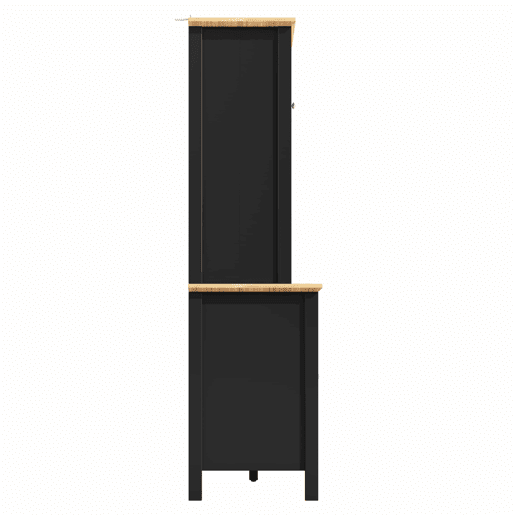 Armário alto 120x40x179 cm - 4 portas, 3 gavetas, LED - Preto Armário alto 120x40x179 cm - 4 portas, 3 gavetas, LED - Preto