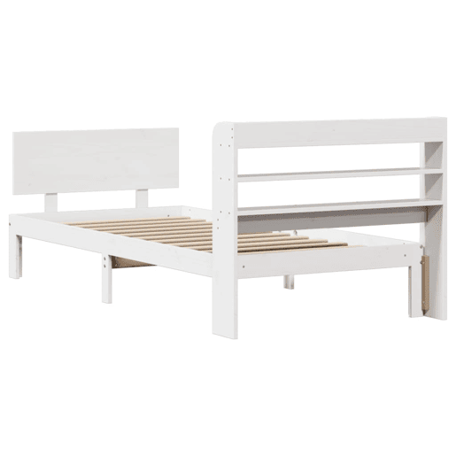 Estrutura De Cama Dupla c cabeceira - 100x200 cm branco Estrutura De Cama Dupla c cabeceira - 100x200 cm branco