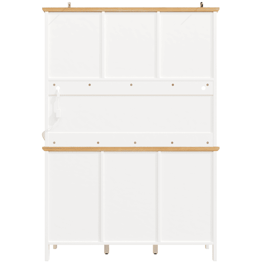Armário alto 120x40x179 cm - 4 portas, 3 gavetas, LED - Branco Armário alto 120x40x179 cm - 4 portas, 3 gavetas, LED - Branco