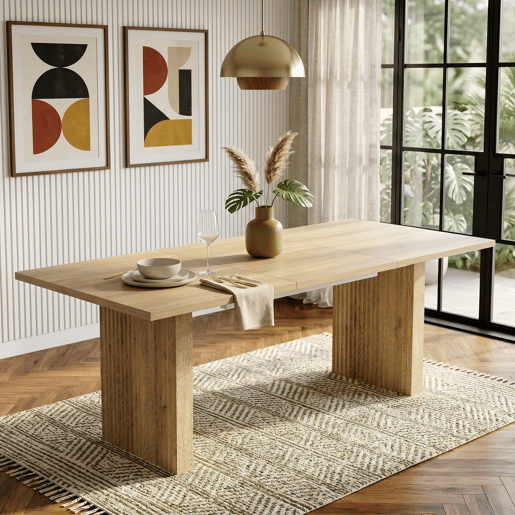 Mesa de jantar extensÃvel 140200 x 90 cm - para 6-8 pessoas, tampo retangular, tampo reforçado, estilo simples - cor carvalho Mesa de jantar extensÃvel 140200 x 90 cm - para 6-8 pessoas, tampo retangular, tampo reforçado, estilo simples - cor carvalho