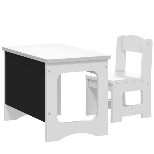 AIYAPLAY Mesa Infantil com Cadeira, Tampo Reversível, Mesa e Cadeira Infantil com Lousa para Desenho, para Crianças dos 3 aos 6 Anos, para Estudo, Jardim de Infância, Escolas, Branco AIYAPLAY Mesa Infantil com Cadeira, Tampo Reversível, Mesa e Cadeira Infantil com Lousa para Desenho, para Crianças dos 3 aos 6 Anos, para Estudo, Jardim de Infância, Escolas, Branco