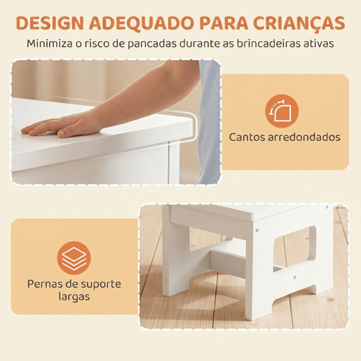 AIYAPLAY Mesa Infantil com Cadeira, Tampo Reversível, Mesa e Cadeira Infantil com Lousa para Desenho, para Crianças dos 3 aos 6 Anos, para Estudo, Jardim de Infância, Escolas, Branco AIYAPLAY Mesa Infantil com Cadeira, Tampo Reversível, Mesa e Cadeira Infantil com Lousa para Desenho, para Crianças dos 3 aos 6 Anos, para Estudo, Jardim de Infância, Escolas, Branco