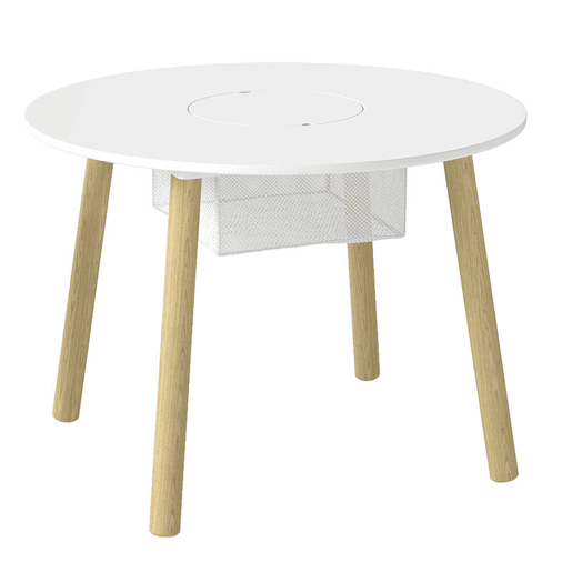 AIYAPLAY Mesa Infantil com 2 Cadeiras, Mesa e Cadeiras para Crianças com Saco de Rede, Tema Nuvem, dos 3 aos 6 Anos, para Casa, Creche ou Sala de Aula, Branco