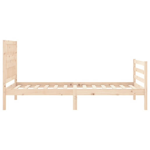 Estrutura de cama de solteiro para adultos com cabeceira 100x200 cm madeira maciça Estrutura de cama de solteiro para adultos com cabeceira 100x200 cm madeira maciça