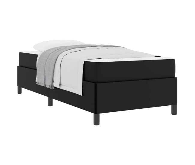 Estructura de cama individual para adultos con colchón negro 90 x 200 cm tela