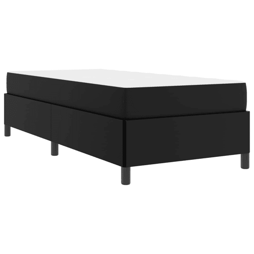 Estrutura de cama de solteiro para adultos com colchão Preto 90 x 190 cm tecido