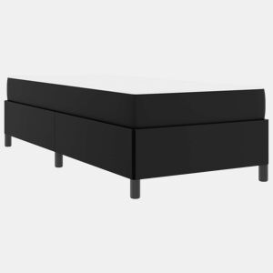 Estrutura de cama de solteiro para adultos com colchão Preto 90 x 190 cm tecido