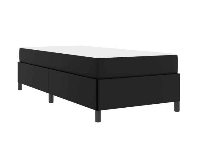 Estructura de cama individual para adultos con colchón negro 90 x 190 cm tela