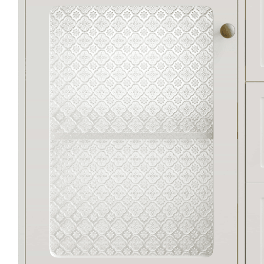 Móvel de casa de banho com lavatório - sem dimensões especificadas - com apoio para os pés oculto, lavatório de cerâmica liso, iluminação LED, vidro em relevo e puxadores dourados - Branco