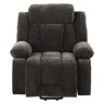 Poltrona de massagem elétrica 95x94x107cm - reclinável com aquecimento e função elevadora - cinza