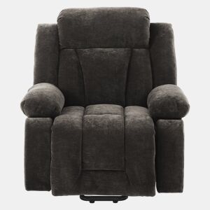 Poltrona de massagem elétrica 95x94x107cm - reclinável com aquecimento e função elevadora - cinza