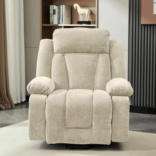 Poltrona de massagem 95x94x107cm - Elétrica, 8 pontos, aquecimento, reclinável, USB - Castanha
