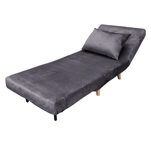 Sofá-cama Nordic Lite, poltrona conversível com abertura Click-Clack, cinza escuro