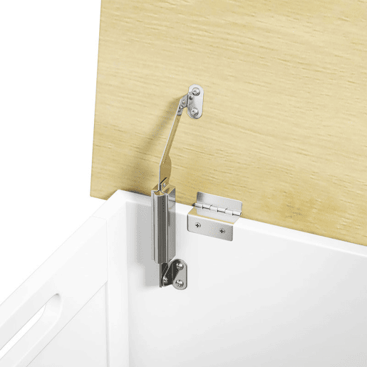 HOMCOM Baú de Arrumação para Quarto 90 L Banco de Arrumação com Tampa Baú Versátil com Dobradiça de Segurança para Corredor e Sala 80,5x40x46,4 cm Madeira e Branco HOMCOM Baú de Arrumação para Quarto 90 L Banco de Arrumação com Tampa Baú Versátil com Dobradiça de Segurança para Corredor e Sala 80,5x40x46,4 cm Madeira e Branco