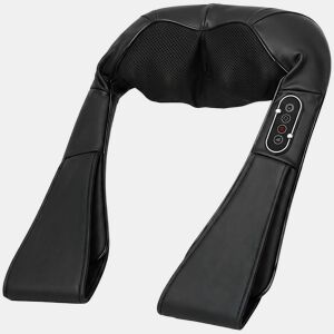HOMCOM Massageador Cervical e de Costas com Calor e 8 Nós Shiatsu 3 Intensidades de Amassamento 3D Massageador de Pescoço e Ombros para Alívio da Fadiga Muscular em Casa, Escritório e Automóvel