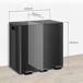 Cubo de Basura Acero Inoxidable HOMCOM, hogar - cocina Cubo de Basura Acero Inoxidable HOMCOM, hogar - cocina Negro